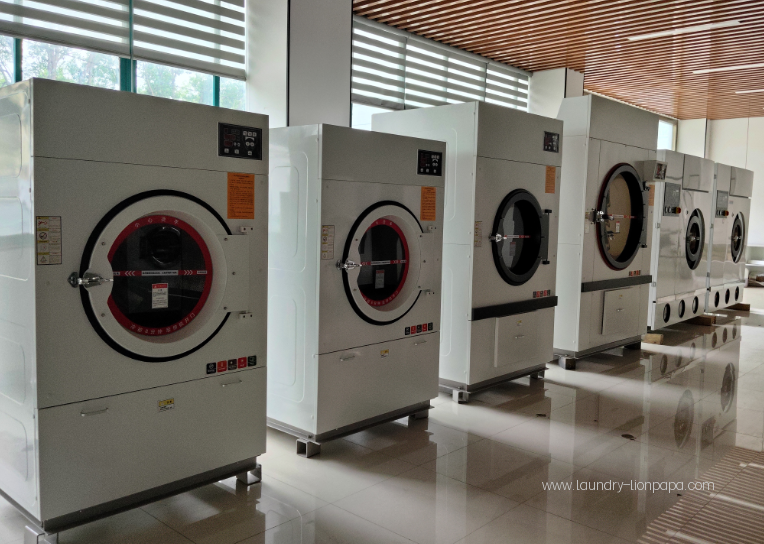 Laundry equipment arranged in the showroom